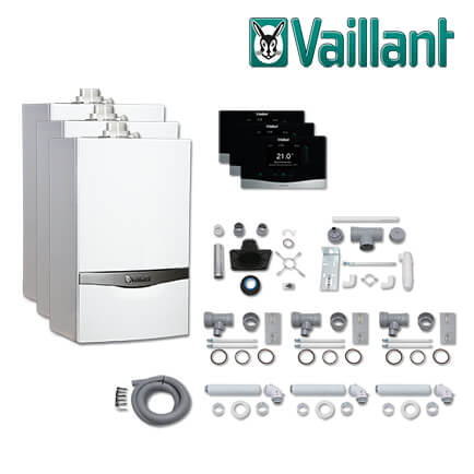 Vaillant Paket 1.802/2, 3x ecoTEC plus VC 206/5-5, VRT 380/2, Abgas E/H in stock