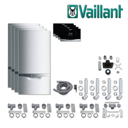 Vaillant Paket 1.804, 4x ecoTEC plus VC 206/5-5, 4x VRT 380, Abgas E/H in stock