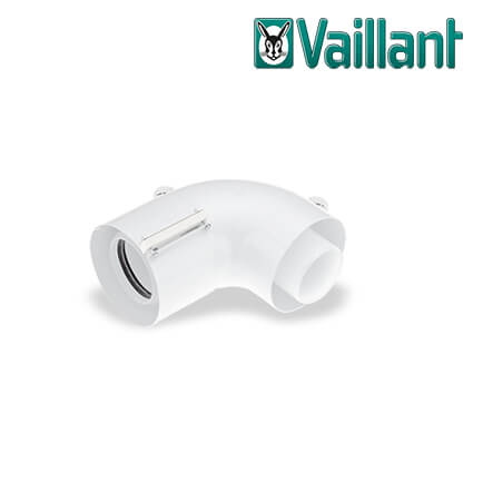 Vaillant Bogen 87° mit Reinigungsöffnung konzentrisch Ø 60/100 PP in stock