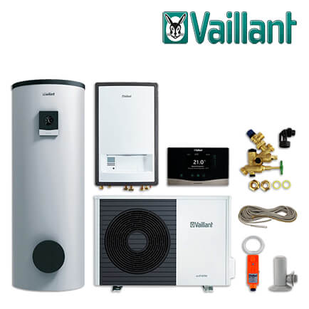 Vaillant Paket 4.023 aroTHERM Split VWL 125/5 AS, VIH RW 300/3 BR, VRC 720 in stock