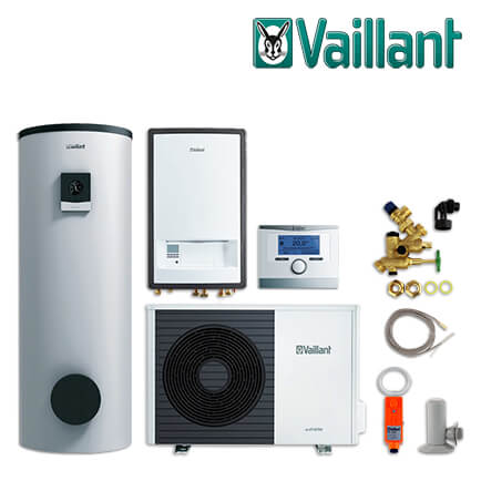 Vaillant Paket 4.130/2 aroTHERM Split VWL 125/5 AS, VIH RW 300/3 BR, VRC 700 in stock