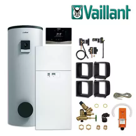 Vaillant Paket 4.911 versoTHERM plus VWL 37/5, VIH RW 300/3 BR, VRC 720 in stock