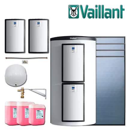 Vaillant Solaranlage 9.431/6, 10,04m² VFK 145/3 V, allSTOR exclusiv VPS 800/3-7 in stock