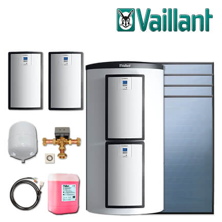 Vaillant Solaranlage 9.501/3, 10,04m² VFK 135/3 VD, allSTOR exclusiv VPS 800/3-7 in stock