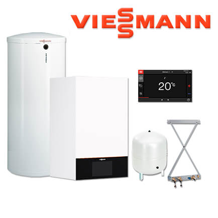 Viessmann Vitodens 300-W Gastherme, 25 kW, B3HF039, 200 L Vitocell 300-W, EVIB-A in stock