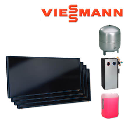 10,04m² Viessmann Solarpaket SK07309, 4 Vitosol 200-FM SH2F in stock