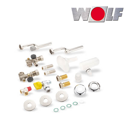 Wolf Anschluss-Set für Gaskombithermen bis 24kW, Unterputzinstallation in stock