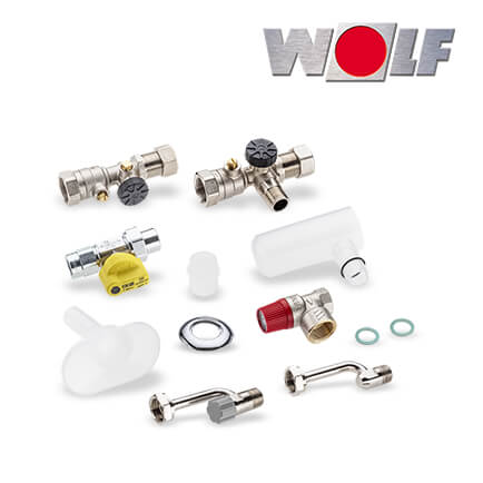 Wolf Anschluss-Set für Gaskombithermen bis 24kW, Aufputzinstallation in stock