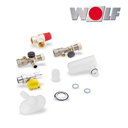 Wolf Anschluss-Set für Gasheizthermen bis 24kW, Aufputzinstallation in stock