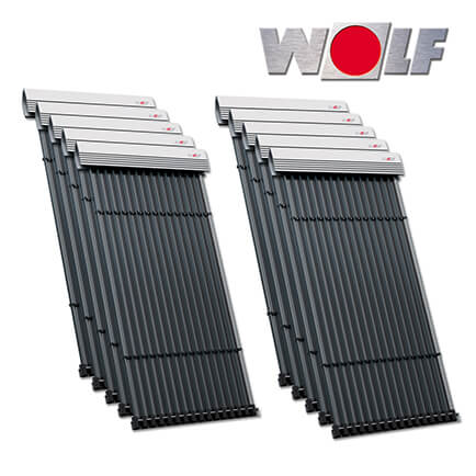 10x Wolf Hochleistungs-Vakuum-Röhrenkollektor CRK-12, 20,0 m² in stock