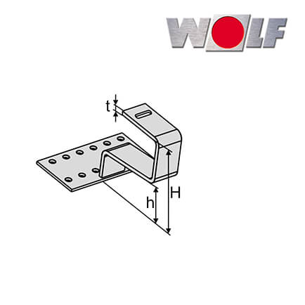 Wolf Falzziegel-Haken Set Aluplus (6mm), 4 Stück in stock