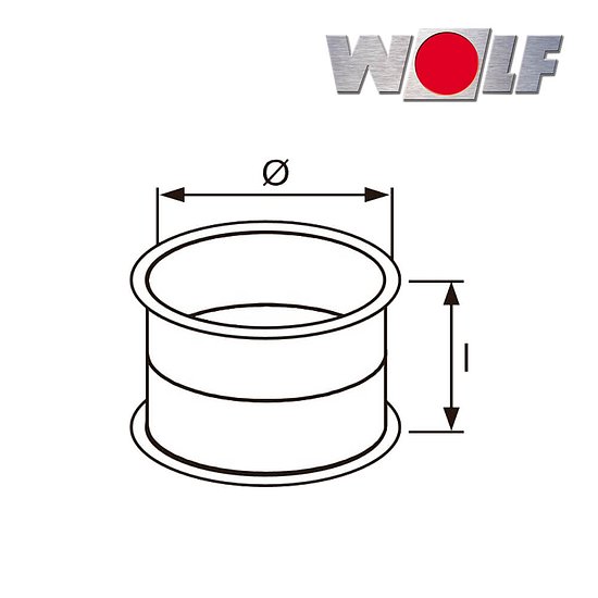 Wolf Schiebestück Baugröße 40, zum Ausgleich von Maßunterschieden in stock