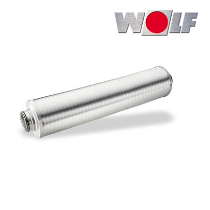 Wolf CWL Schalldämpfer, für Zu- oder Abluft, DN125, 1000mm, 50mm Dämmung in stock
