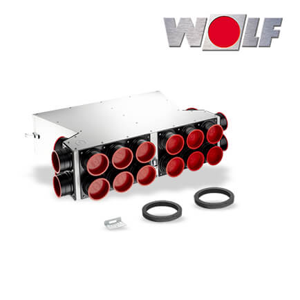 Wolf CWL Luftverteiler, für Zu- und Abluft DN125 2x10 DN75, CWL-F-150 Excellent in stock