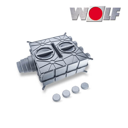 Wolf CWL Luftverteiler für Zu- oder Abluft, DN125-180, 8 Stutzen DN 75 in stock