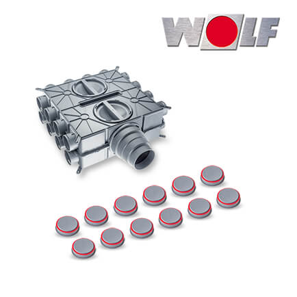 Wolf CWL Luftverteiler für Zu- oder Abluft, DN125-180, 24 Stutzen DN 75 in stock