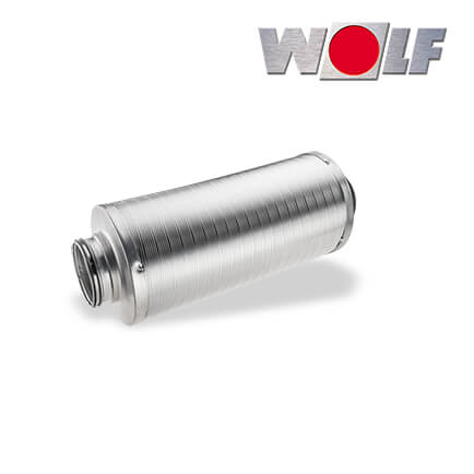 Wolf CWL Schalldämpfer, für Zu- oder Abluft, DN125, 500mm, 50mm Dämmung in stock