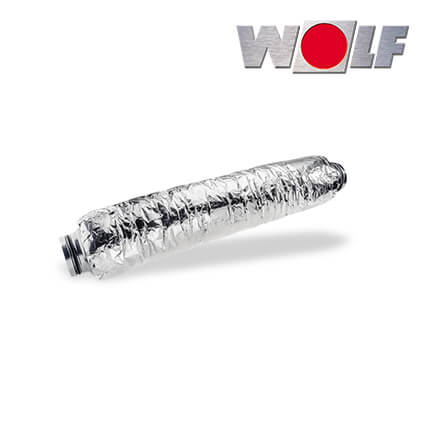 Wolf flexibler Schalldämpfer, für Zu- oder Abluft, DN125, 1000mm, 50mm Dämmung in stock