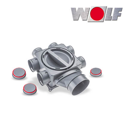 Wolf CWL Luftverteiler Mini, 6-75-Anschluss ISO Rohr DN125 in stock
