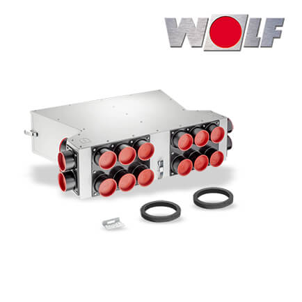 Wolf CWL Luftverteiler, für Zu- und Abluft DN125 2x10 DN63, CWL-F-150 Excellent in stock