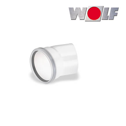 Wolf Abgasrohrbogen 30°, DN160 aus Polypropylen bis 120°C in stock