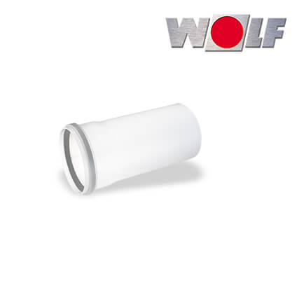 Wolf Abgasrohr, DN160, Länge 250mm aus Polypropylen bis 120°C in stock