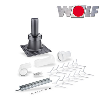 Wolf Grundbausatz LAS Mehrfachbelegung DN60 - DN110, raumluftunabhängig in stock