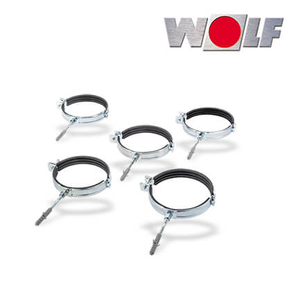 Wolf Abstandsschelle für Luft-/Abgasrohr DN80/125, 1 Satz = 5 Stück in stock