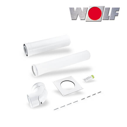 Wolf Anschluss-Set C43x, DN80/125 für Luft-/Abgasschornstein, raumluftunabhängig in stock