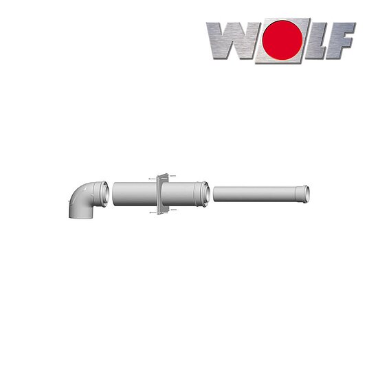 Wolf Anschlusspaket an LAS oder für Abgasleitung mit Schachteinbau, DN80/125 in stock