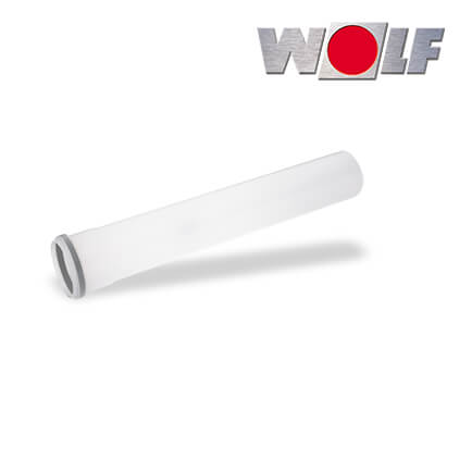 Wolf Abgasrohr DN80, Länge 500mm, aus Polypropylen bis 120°C in stock
