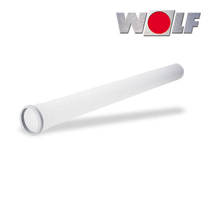 Wolf Abgasrohr DN80, Länge 1000mm, aus Polypropylen bis 120°C in stock