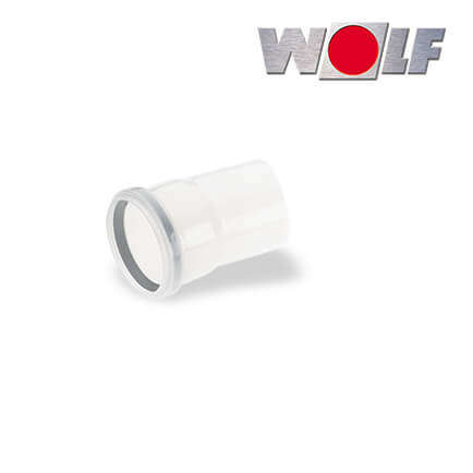 Wolf Abgasrohrbogen 15°, DN80, aus Polypropylen bis 120°C in stock