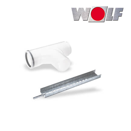 Wolf Stützbogen 87° DN80 inkl. Auflageschiene, aus Polypropylen bis 120°C in stock