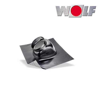 Wolf Dachpfanne DN160, schwarz in stock