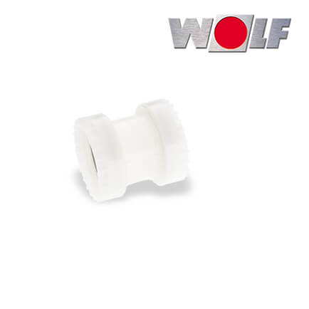 Wolf Verbindungsstück DN83, Kupplung für 2 flexible Rohre in stock