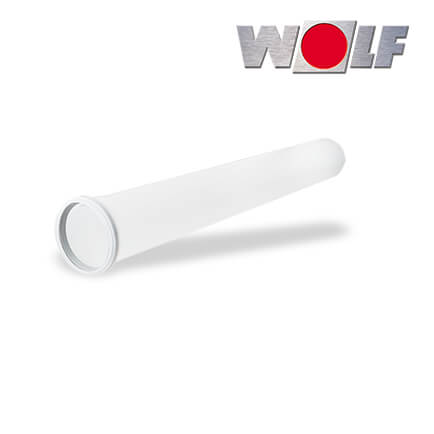 Wolf Abgasrohr DN125, Länge 1000mm aus Polypropylen bis 120°C in stock