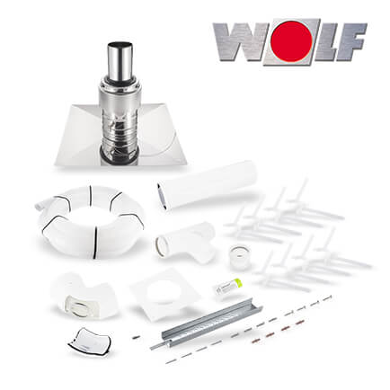Wolf Anschluss-Set C93x, DN80/125 flexibel im Schacht DN83, Abdeckung VA, rlu in stock