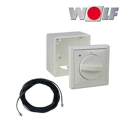 Wolf CWL Anschluss-Set mit 4-Stufenschalter, Aufputzgehäuse, 10 Meter Kabel in stock