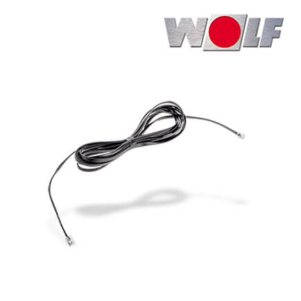 Wolf CWL Anschlusskabel, schwarz, 5 Meter (2 x RJ12/6) für 4-Stufenschalter in stock