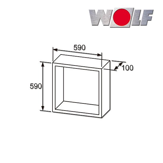 Wolf Anbaurahmen Wärmegedämmt, Rasterdecke 620x620 in stock