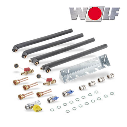 Wolf Anschluss-Set für CSZ-2, Vor- und Rückläufe für Heiz- und Solarkreis in stock