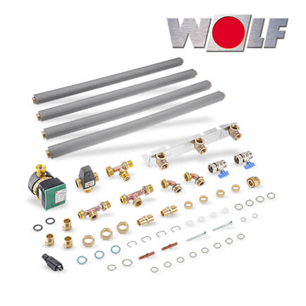 Wolf Anschluss-Set für CSZ-2, Warm-/Kaltwasser in stock