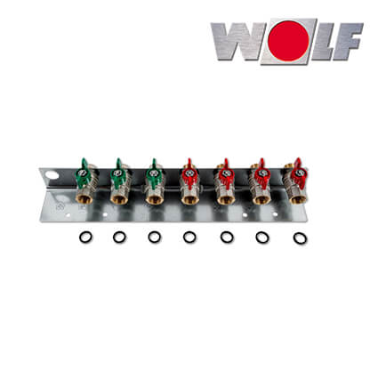 Wolf CAT Kugelhahnset mit Montageschiene für CAT-HT/LT (-CIRC) ohne UP-Kasten in stock