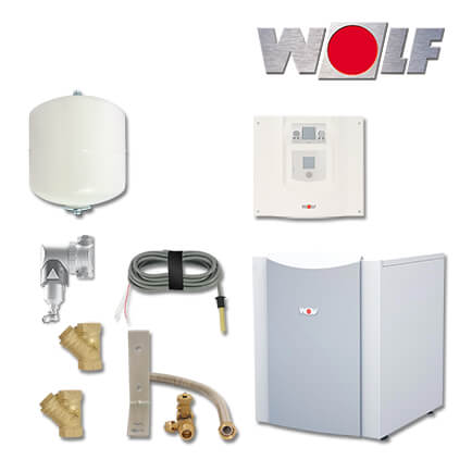 Wolf BWS-1-08 Hocheffizienz-Sole/Wasser-Wärmepumpe mit Wärmepumpen-Manager WPM-1 in stock