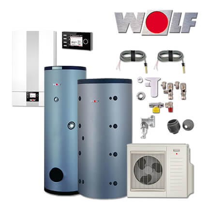 Wolf CGB-2-14 14kW Heiztherme, BWL-1SB-07, SPU-1-200, SEW-2-200, BM-2, Aufputz in stock