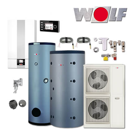 Wolf CGB-2-14 14kW Heiztherme, BWL-1SB-14, SPU-1-200, SEW-2-200, BM-2, Aufputz in stock