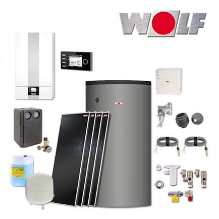 Wolf CGB-2-14 14kW Heiztherme, 4x Topson F3-1, BSH-500, BM-2, Aufputz in stock