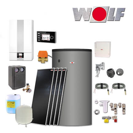Wolf CGB-2-14 14kW Heiztherme, 5x Topson F3-1, BSH-800, BM-2, Aufputz in stock