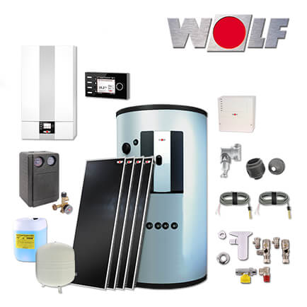 Wolf CGB-2-20 20kW Heiztherme, 5x Topson F3-1, BSP-800, BM-2, Aufputz in stock